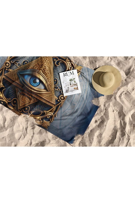 Mijölnir Pyramid Eye 90 Toalla de Playa Multicolor Grande 90 x 150 cm
